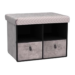 The Home Deco Factory the_home_deco_factory Banc Rangement Velours Meli