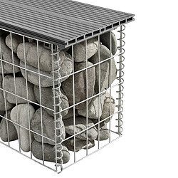 Avis En.casa banc de jardin gabion - Gris