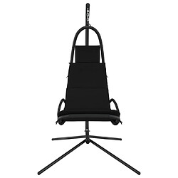 Avis vidaXL Chaise Balançoire Jardin Noir