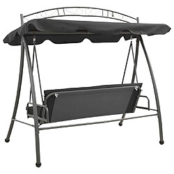 Avis vidaXL Balancelle convertible à auvent Anthracite
