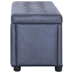 Avis vidaXL Pouf de rangement - Gris