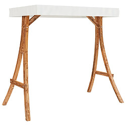 vidaXL Cadre de balançoire avec toit - Crème