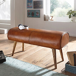 Mes Banc en cuir et manguier - Naturel