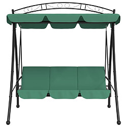 Avis vidaXL Balancelle jardin avec auvent Vert