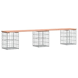 vidaXL Banc design gabion 203x31x42 cm - Bois de douglas