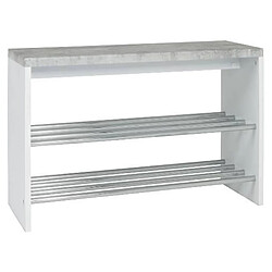 Pegane Banc avec rangement - Gris