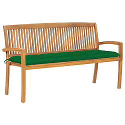 VIDAXL Banc de jardin empilable bois de teck