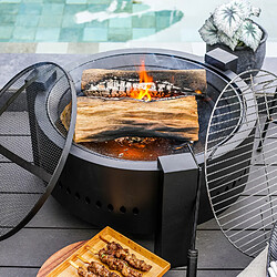 Brasero au bois ou au charbon 47.5cm noir - doc286 - LIVOO pas cher