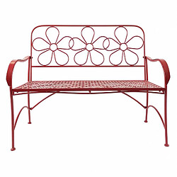 Acheter L'héritier du temps Banc de jardin métal - Rouge