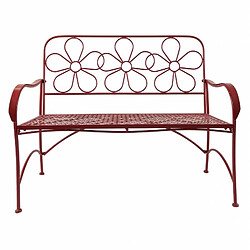 Avis L'héritier du temps Banc de jardin métal - Rouge