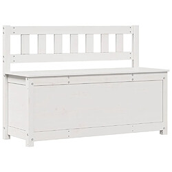 vidaXL Banc de rangement - Blanc 110x41x76,5 cm