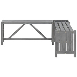 Acheter vidaXL Banc d'Angle avec Jardinière - Acacia Gris