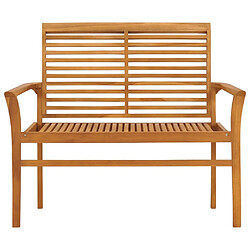 Avis vidaXL Banc de jardin avec coussin vert vif Bois de teck