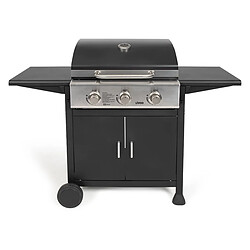 Barbecue à gaz sur pieds 3 feux 9kw noir - DOC279 - LIVOO