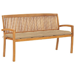 vidaXL Banc de jardin 159 cm - Bois de teck