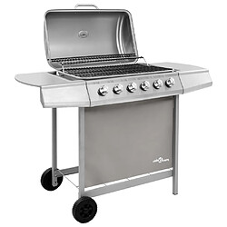 vidaXL Barbecue gril gaz 6 brûleurs