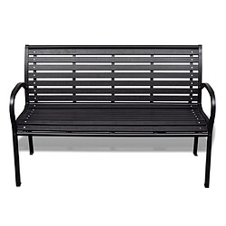 vidaXL Banc de jardin - 125 cm Noir