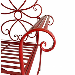 L'héritier du temps banc de jardin Margharet - Rouge pas cher