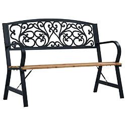 vidaXL Banc de jardin bois et métal