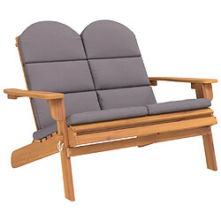 vidaXL Banc Adirondack - 126 cm, Bois d'acacia