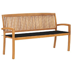 vidaXL Banc de jardin 159 cm Bois de teck