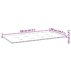 vidaXL Banc avec coussin 120 cm Bois d'eucalyptus pas cher