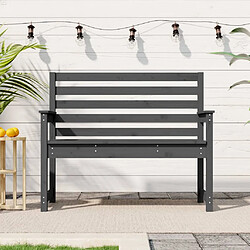 vidaXL Banc de jardin gris - Bois de pin