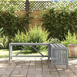Avis vidaXL Banc d'Angle avec Jardinière - Acacia Gris