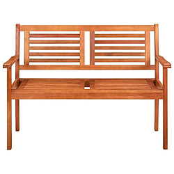 Avis vidaXL Banc avec coussin 120 cm Bois d'eucalyptus
