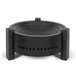 Brasero au bois ou au charbon 47.5cm noir - doc286 - LIVOO