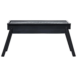 vidaXL Barbecue portable pliable Noir