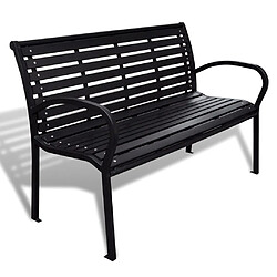 vidaXL Banc de jardin - 125 cm Noir