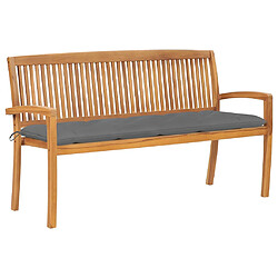 vidaXL Banc teck empilable