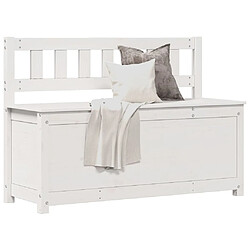 vidaXL Banc de rangement - Blanc 110x41x76,5 cm