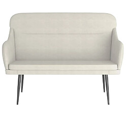 Avis vidaXL Banc Crème - 110 cm Velours