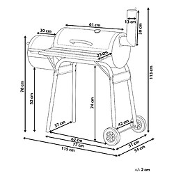 Avis Beliani Barbeque Fumoir Charbon Katla