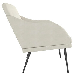Acheter vidaXL Banc Crème - 110 cm Velours