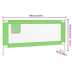 vidaXL Barrière de lit enfant - Vert pas cher