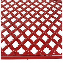 L'héritier du temps Banc de jardin métal - Rouge pas cher