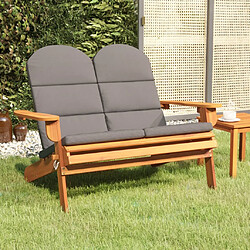 vidaXL Banc Adirondack - 126 cm, Bois d'acacia