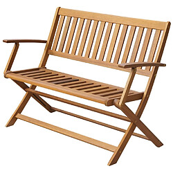 vidaXL Banc jardin pliant 120 cm bois d'acacia