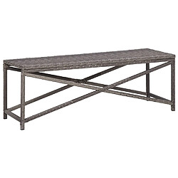 vidaXL Banc de jardin 120 cm Résine tressée