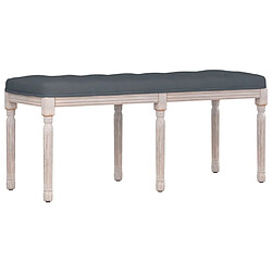 vidaXL Banc 110 cm - Velours gris foncé