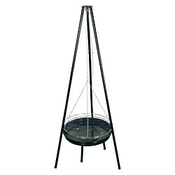 Barbecue charbon de bois rond sur pied
