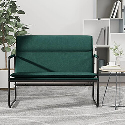 vidaXL Banc Vert foncé - Métal et tissu