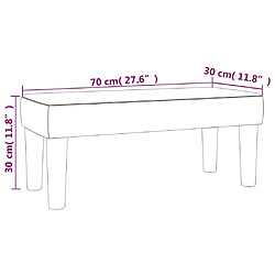 vidaXL Banc Bleu 70 cm - Tissu polyester pas cher