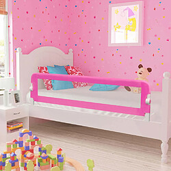 vidaXL Barrière de sécurité pour lit d'enfant 150x42 cm - Rose