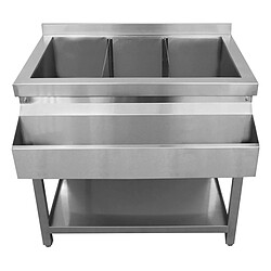 Monstershop Meuble bar cocktail inox - Argent
