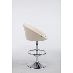 Decoshop26 Lot de 2 tabourets de bar - Crème