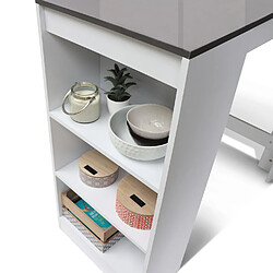 Acheter Table de bar IDMARKET BARTH - Bois Blanc/Gris